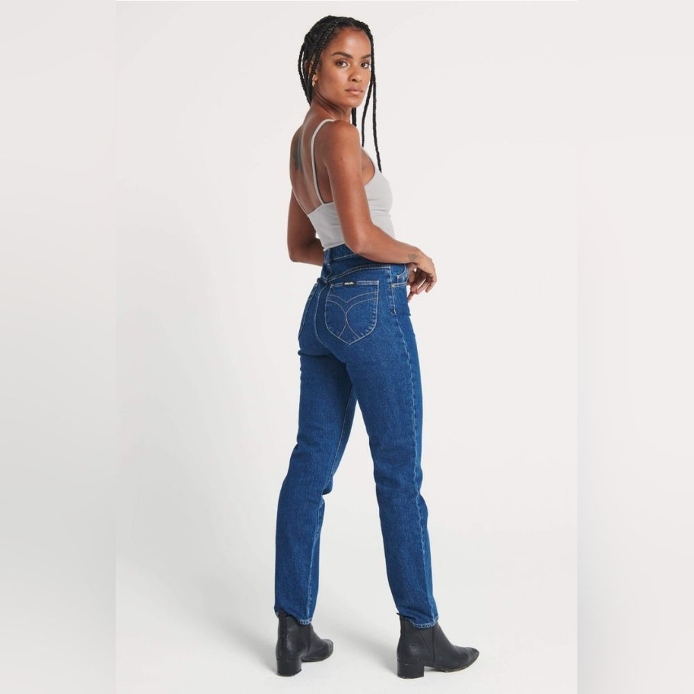 Rolla’s Dusters Eco Ruby Blue High Rise Slim Stonewash Cotton Jeans Size 27 9